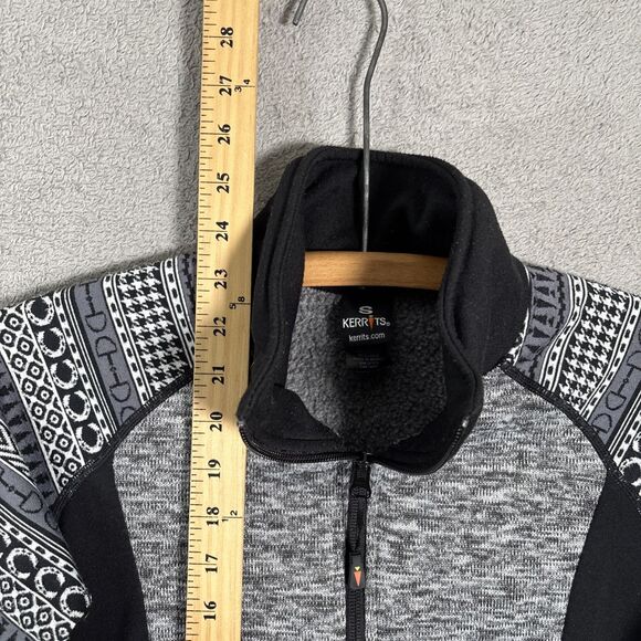 Kerrits Womens Size S Bit of Horses Sweater Jacket Full Zip Fair Isle Equestrian - Picture 9 of 15